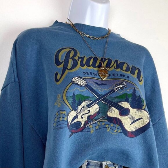 Vintage Blue Cropped Sweater Size XL - Picture 1 of 4